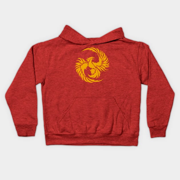 Ashes of Love: Phoenix/God of Fire/War Kids Hoodie by firlachiel